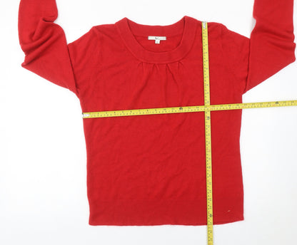 Klass Collection Womens Red XL Pullover Jumper Knit Crew Neck