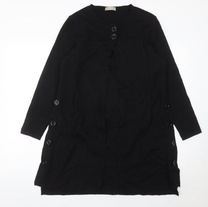 Maria Bellentani Womens Black Button Cardigan M Wool Blend