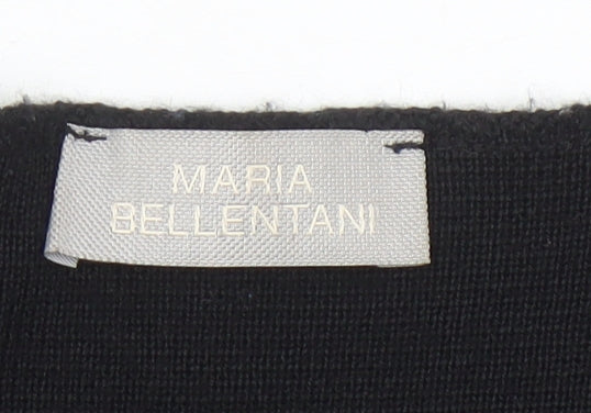 Maria Bellentani Womens Black Button Cardigan M Wool Blend