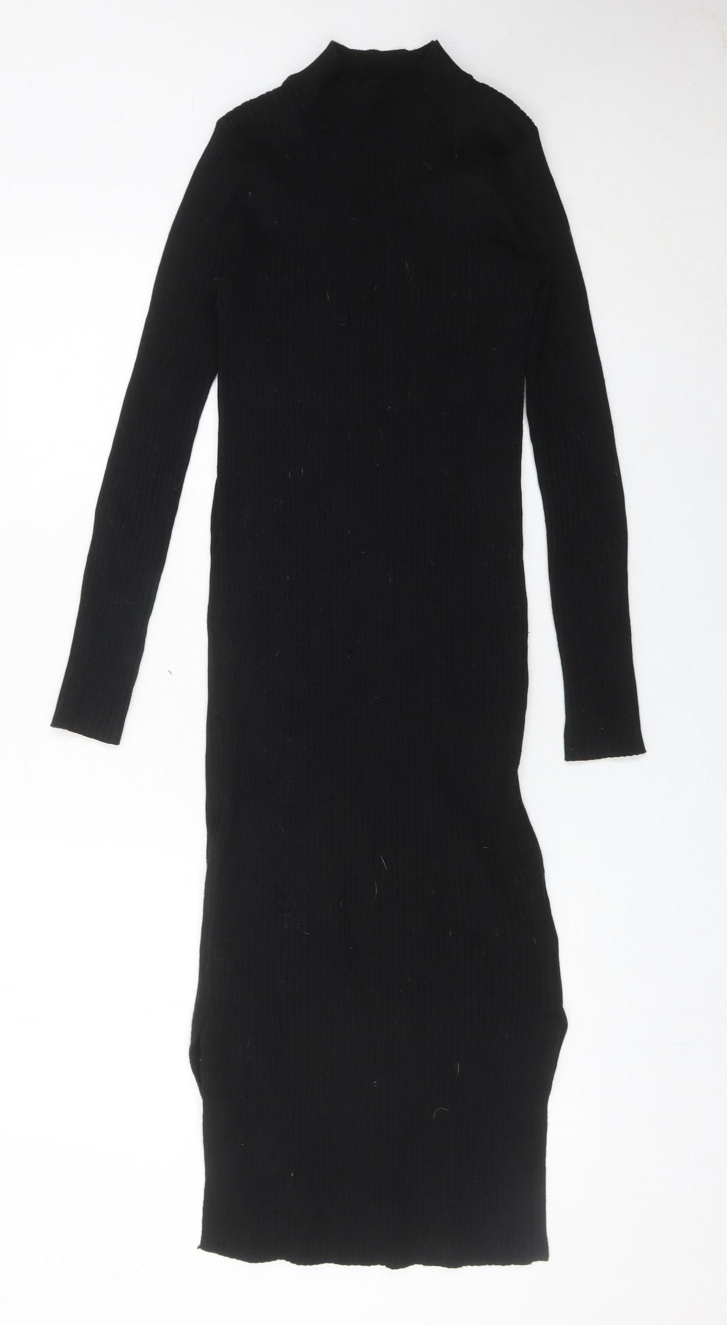 New Look Women’s Black Size 10 Bodycon Midi Knit Dress