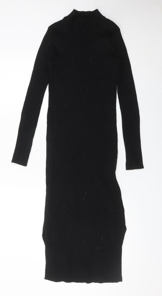 New Look Women’s Black Size 10 Bodycon Midi Knit Dress