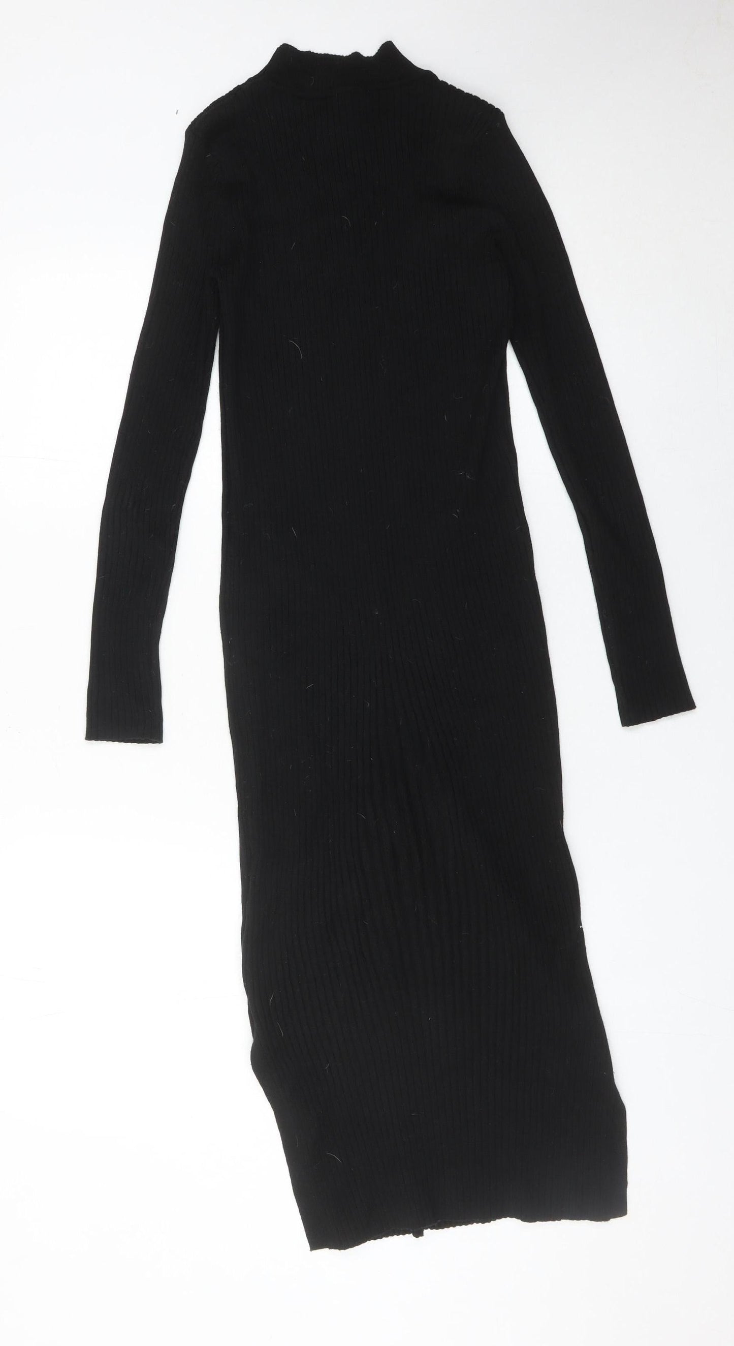New Look Women’s Black Size 10 Bodycon Midi Knit Dress