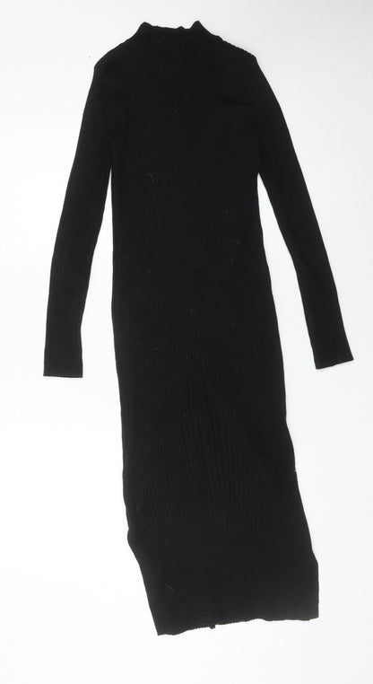 New Look Women’s Black Size 10 Bodycon Midi Knit Dress