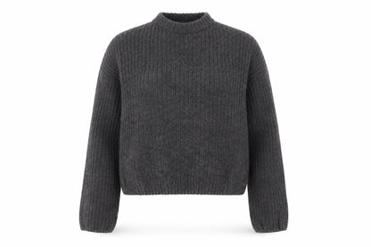Pull&Bear Women’s Grey Mock Neck Knit Jumper Size 12