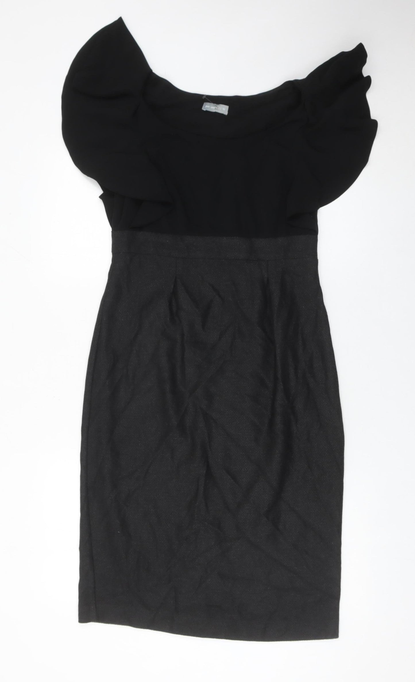 Marks and Spencer Per Una Womens Black Size 10 Sheath Knee Dress
