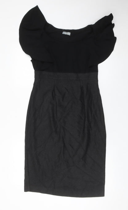 Marks and Spencer Per Una Womens Black Size 10 Sheath Knee Dress