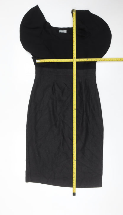 Marks and Spencer Per Una Womens Black Size 10 Sheath Knee Dress