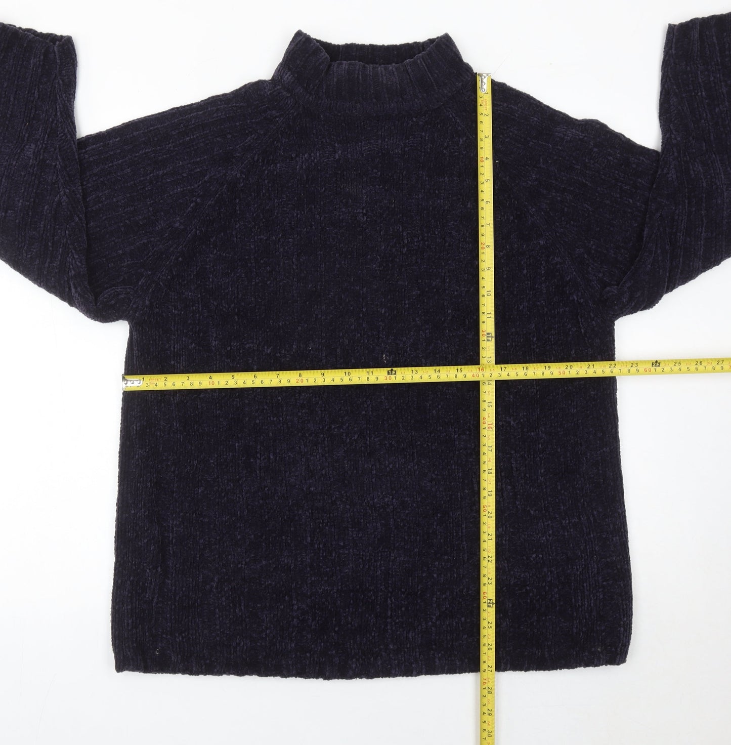 Bonmarché Women Black L Pullover Mock Neck Long Sleeve Jumper