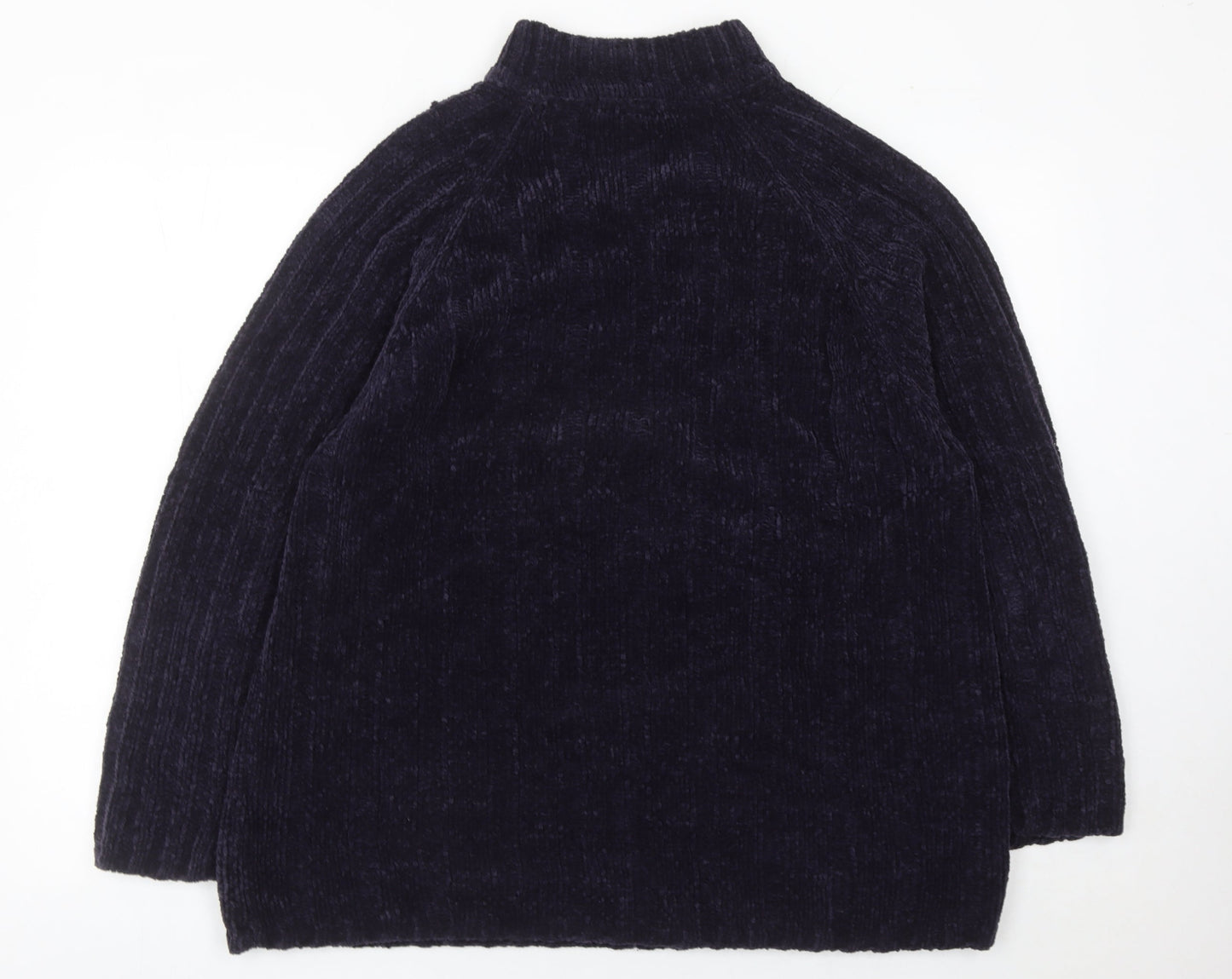 Bonmarché Women Black L Pullover Mock Neck Long Sleeve Jumper