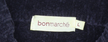 Bonmarché Women Black L Pullover Mock Neck Long Sleeve Jumper