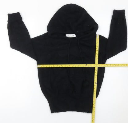 TRF Women’s Black Hooded Pullover Knit Jumper L Long Sleeve