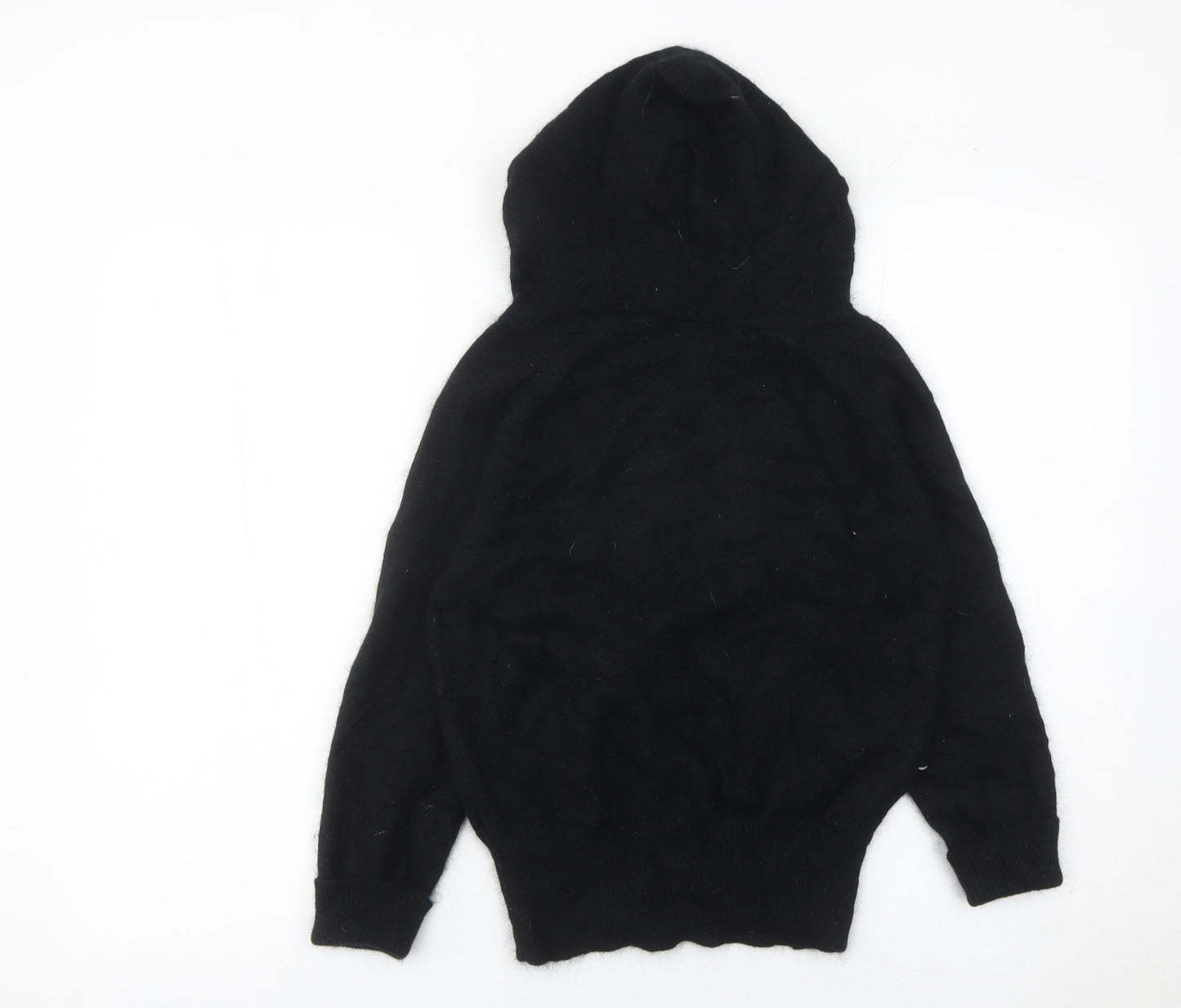 TRF Women’s Black Hooded Pullover Knit Jumper L Long Sleeve