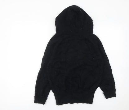 TRF Women’s Black Hooded Pullover Knit Jumper L Long Sleeve