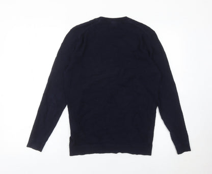 Ted Baker Women’s Blue Crew Neck Cotton Blend Jumper Size 10