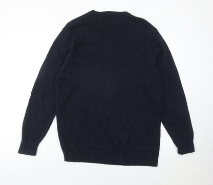 Maine New England Men's Black Cotton Jumper Size S Crew Neck