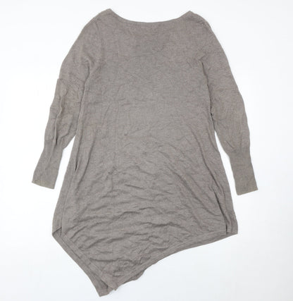 Marks and Spencer Women’s Brown Size 12 Asymmetric Knit Dress