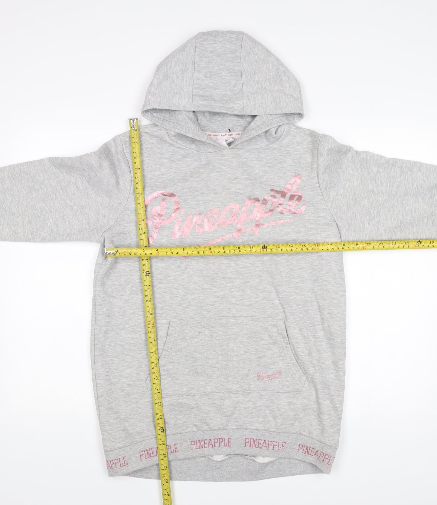 Pineapple Dance Studios Girls Grey Pullover Hoodie 12-13Y Logo Print Primark