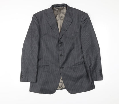Marks and Spencer Men’s Grey Wool Pinstripe Suit Jacket 40S