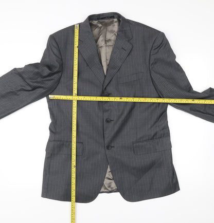 Marks and Spencer Men’s Grey Wool Pinstripe Suit Jacket 40S