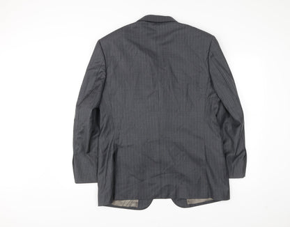 Marks and Spencer Men’s Grey Wool Pinstripe Suit Jacket 40S