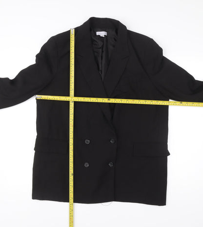Topshop Women’s Black Double Breasted Blazer Jacket UK 12 Workwear