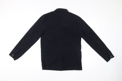 French Connection Men’s Black 36 Basic Jacket Button Up Workwear Style