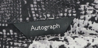 Marks and Spencer Autograph Women Black L Kaftan Short Animal Print Dress