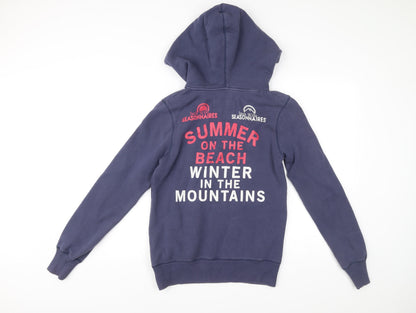 Womens UK Size 10 Jack Wills Blue Pullover Hoodie