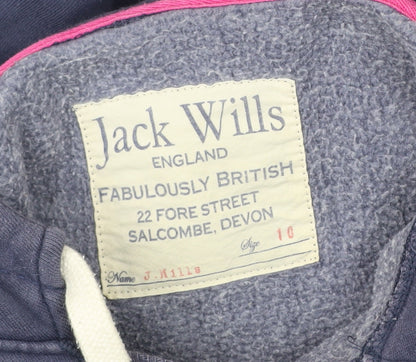 Womens UK Size 10 Jack Wills Blue Pullover Hoodie