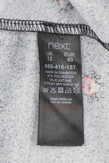 Next Women’s Black Ladybird Print Shift Dress Size 12 Half Sleeve