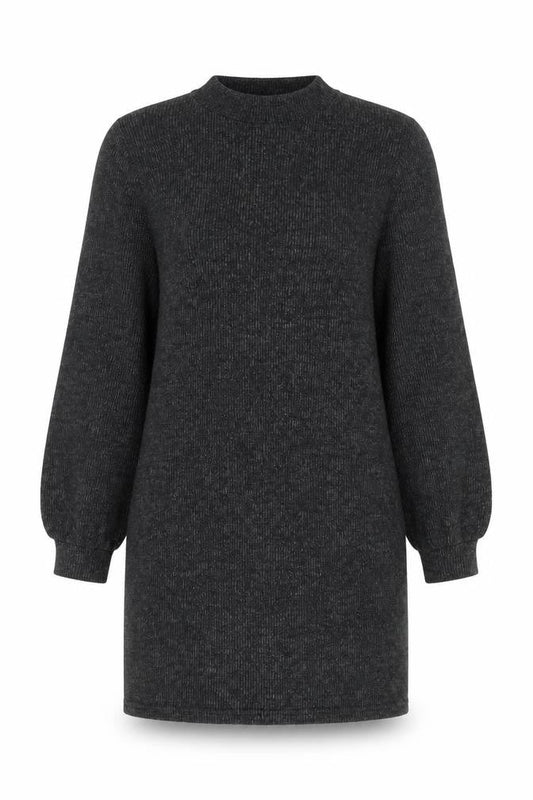 JDY Women’s Black Knit Jumper Dress Size L Long Sleeve Mock Neck