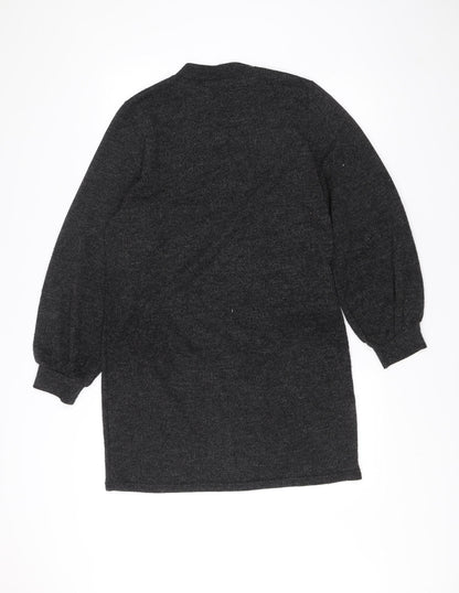 JDY Women’s Black Knit Jumper Dress Size L Long Sleeve Mock Neck