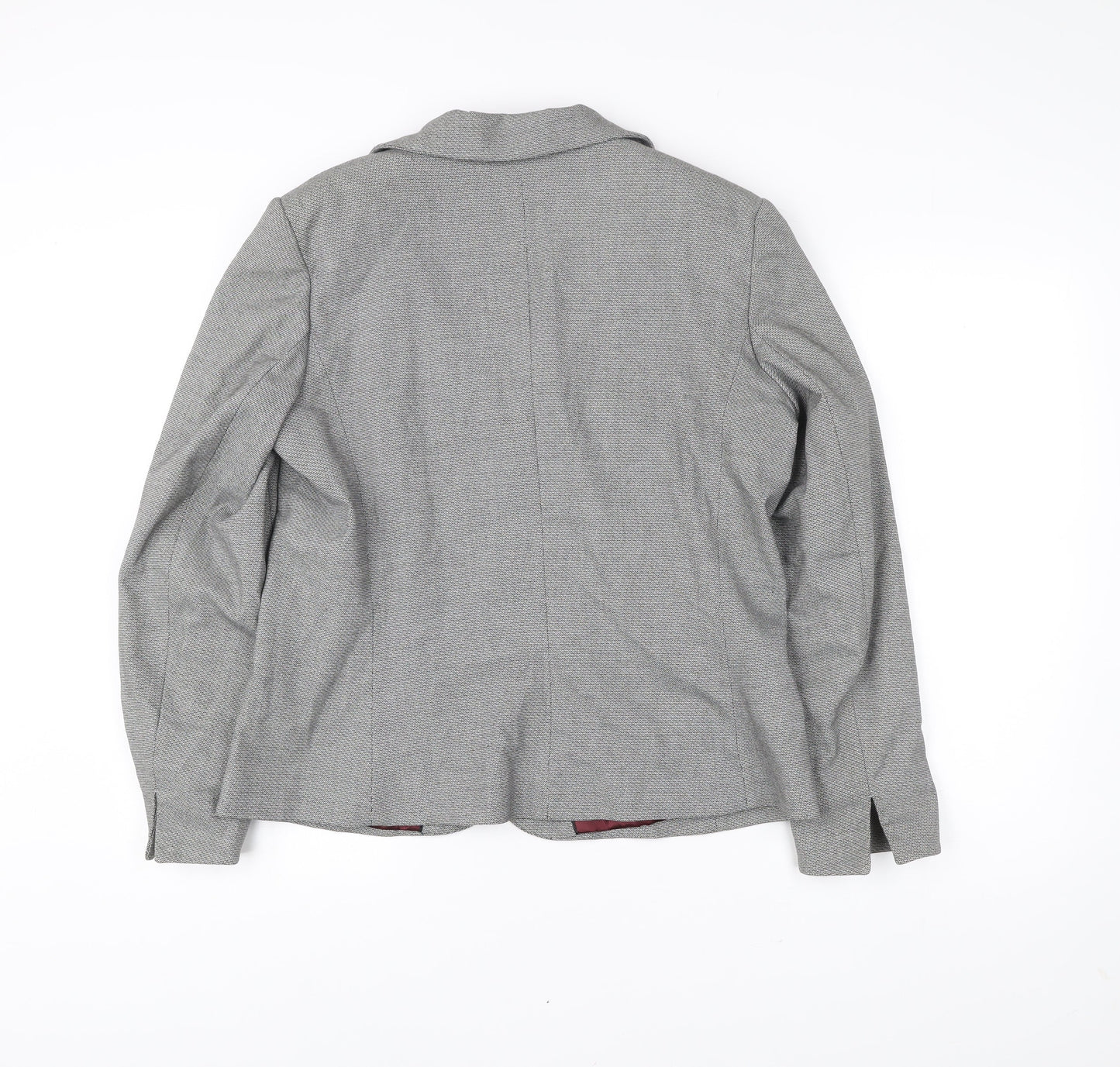 Papaya Women’s Grey Herringbone Blazer Size 16 Tailored Jacket