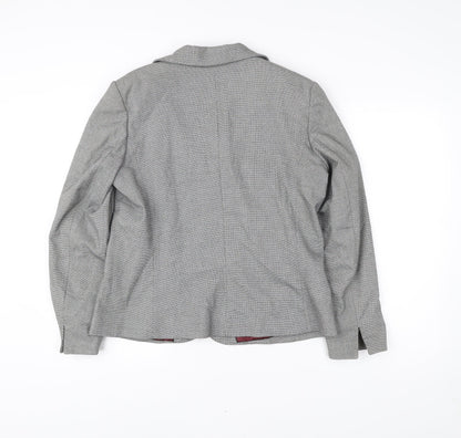 Papaya Women’s Grey Herringbone Blazer Size 16 Tailored Jacket