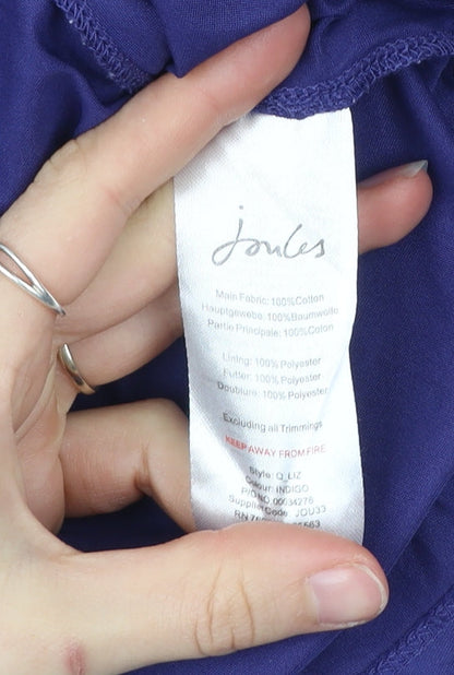 Joules Womens Blue Crochet Lace Shift Dress Size 12