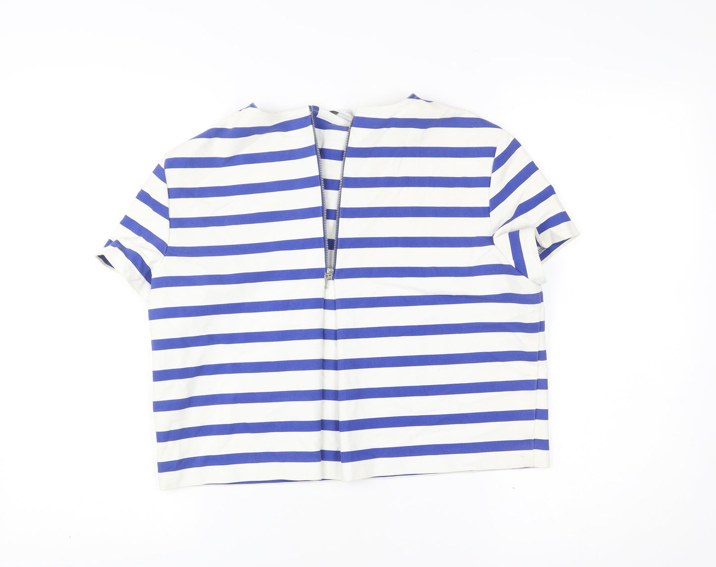 Zara Women’s Blue White Striped Nautical T-Shirt Size L
