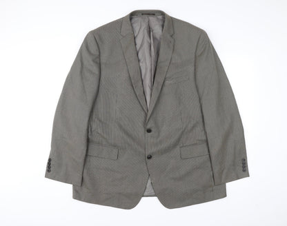 Taylor & Wright Men's Grey 46R Regular Fit Checked Blazer Jacket
