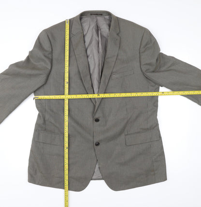 Taylor & Wright Men's Grey 46R Regular Fit Checked Blazer Jacket
