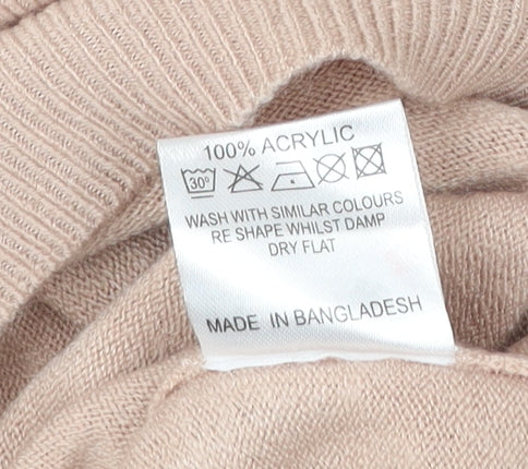 Intuition Womens Beige Jumper Size 12 Crew Neck Long Sleeve Knit