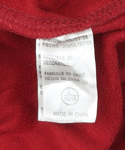 Nike Teens Red Therma-Fit Full Zip Hooded Sports Jacket Size 16