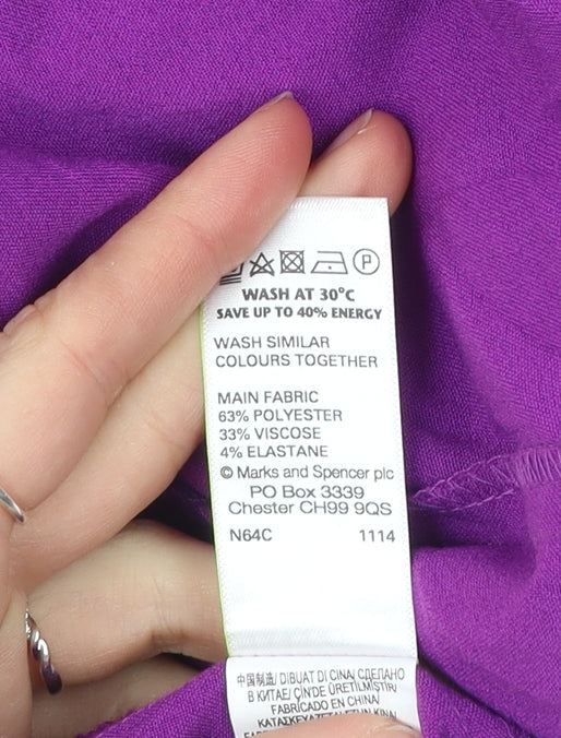 Marks and Spencer Women’s Purple Blazer Jacket Size 14 Workwear