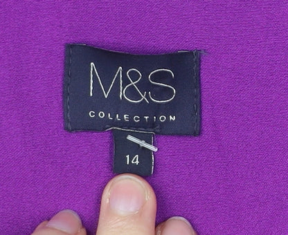 Marks and Spencer Women’s Purple Blazer Jacket Size 14 Workwear