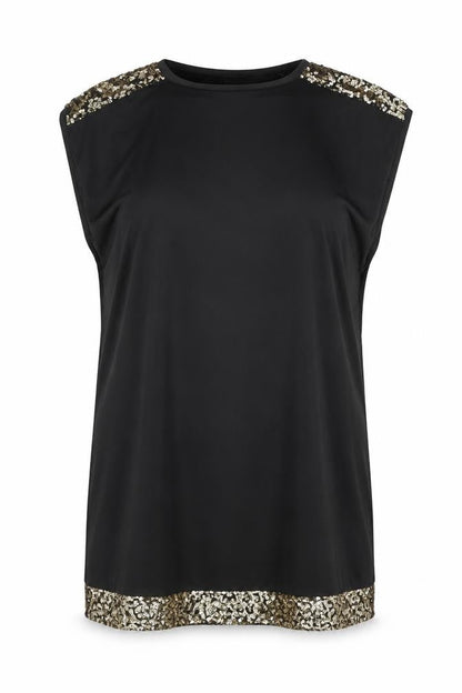 Yours Women Black Sequin Trim Plus Size 18 Shift Dress