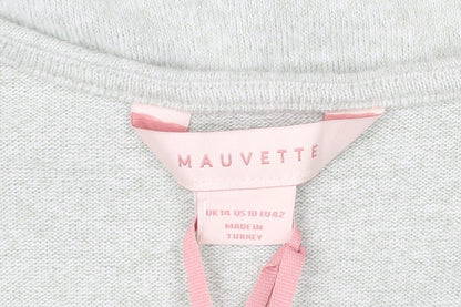 Mauvette Women’s Green Wrap Jumper UK 14 V-Neck Long Sleeve