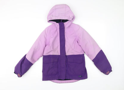 Teens UK Size 12 Lands' End Purple Ski Jacket