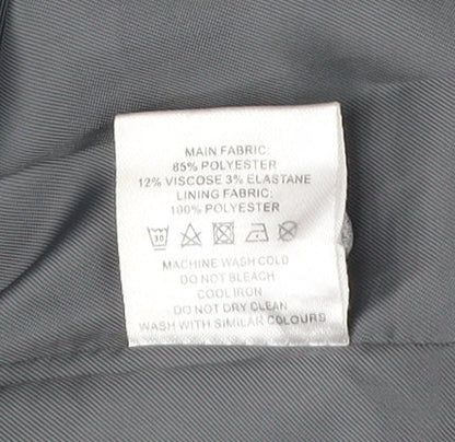 Oliver Bonas Women’s Grey Shift Dress Size 6 Ruffle Sleeve Workwear