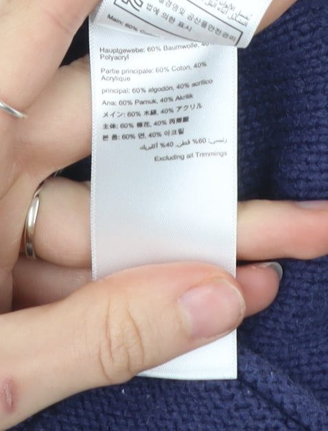 Joules Unisex Baby Blue Cardigan 12-18 Months Knit Weather Design