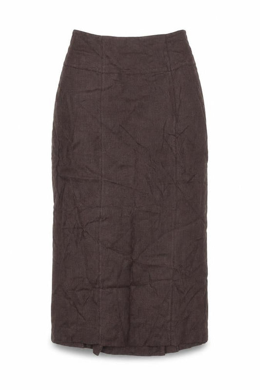 Alex & Co. Women’s Brown Linen Long Pencil Skirt Size 10