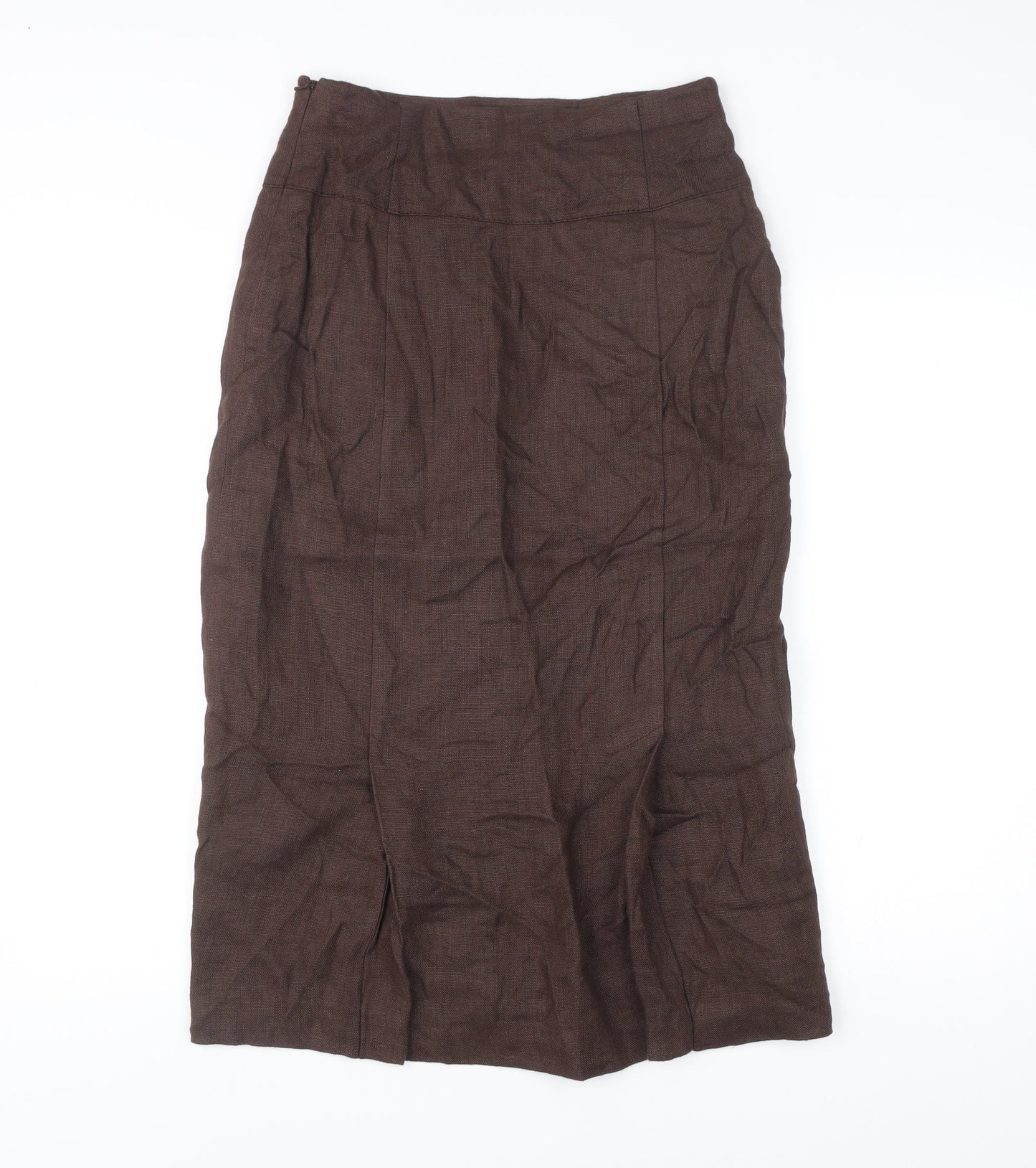 Alex & Co. Women’s Brown Linen Long Pencil Skirt Size 10