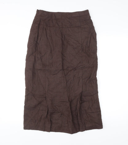 Alex & Co. Women’s Brown Linen Long Pencil Skirt Size 10